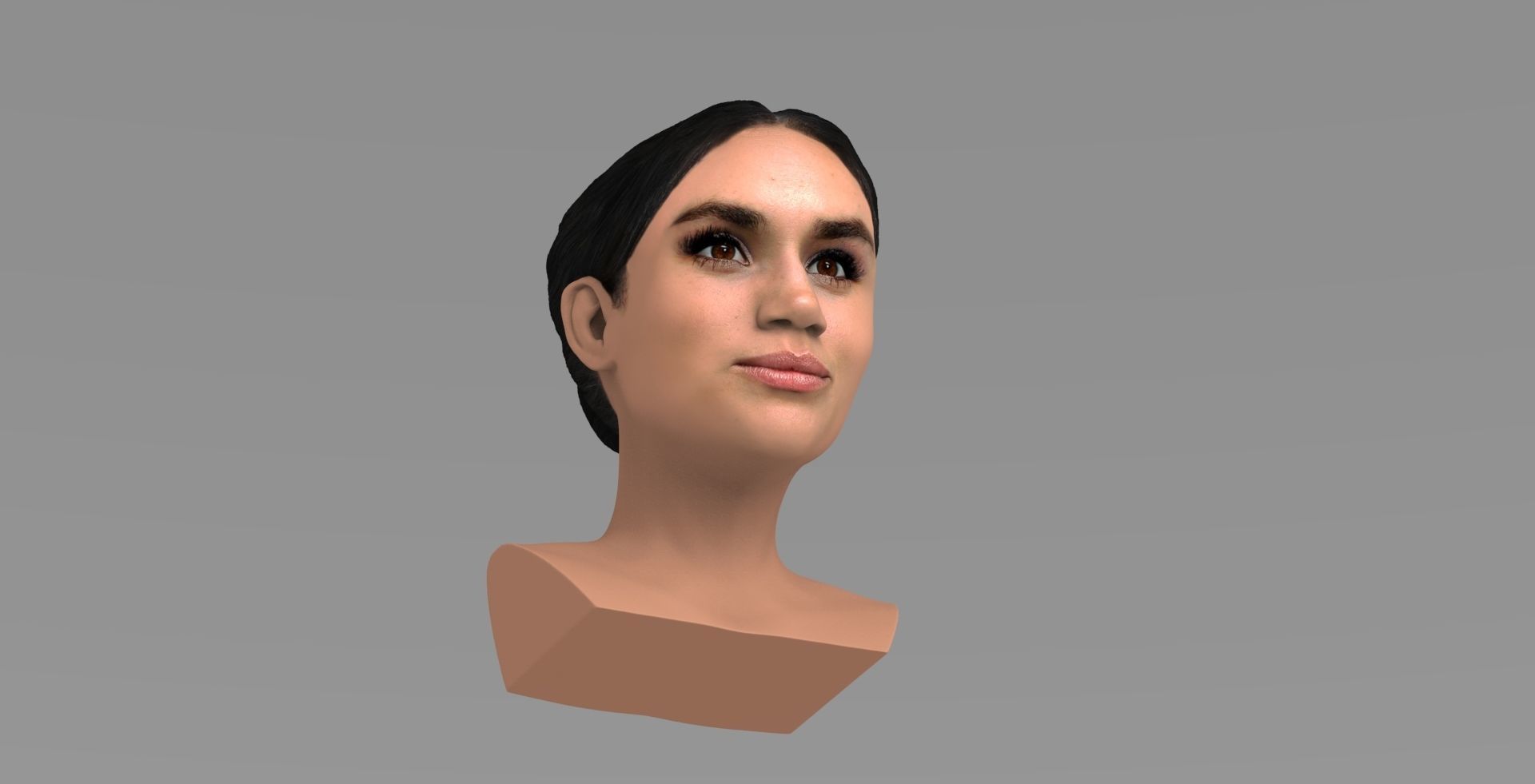 Meghan Markle bust ready for full color 3D printing 3D print model_13