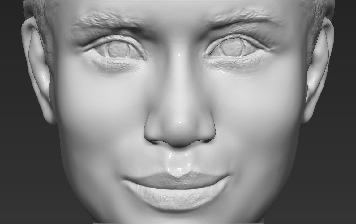 Meghan Markle bust ready for full color 3D printing 3D print model_38