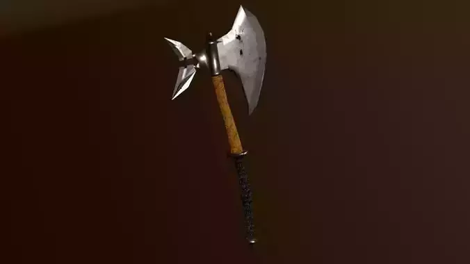 Two sided heavy axe Low-poly 3D model