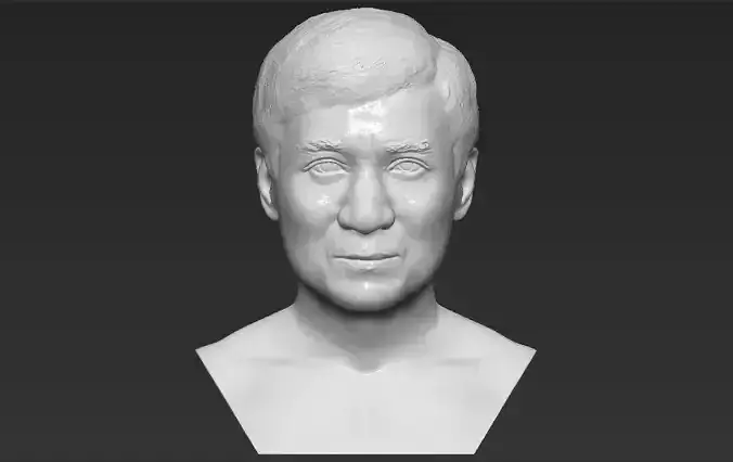 Jackie Chan bust 3D printing ready stl obj formats 3D print model