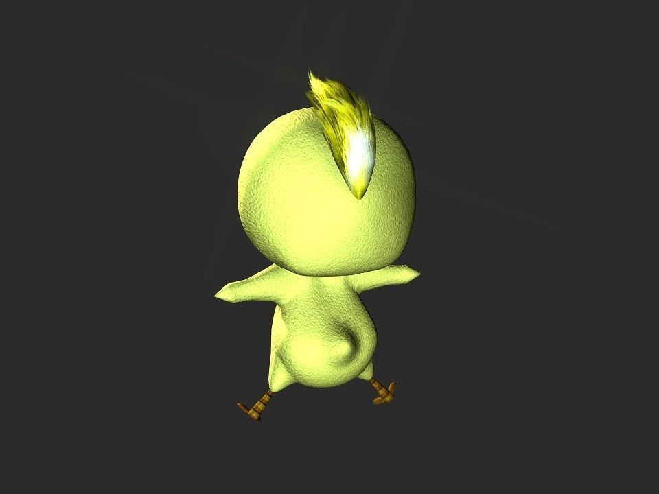 Chickeen puppet Low-poly 3D model_49