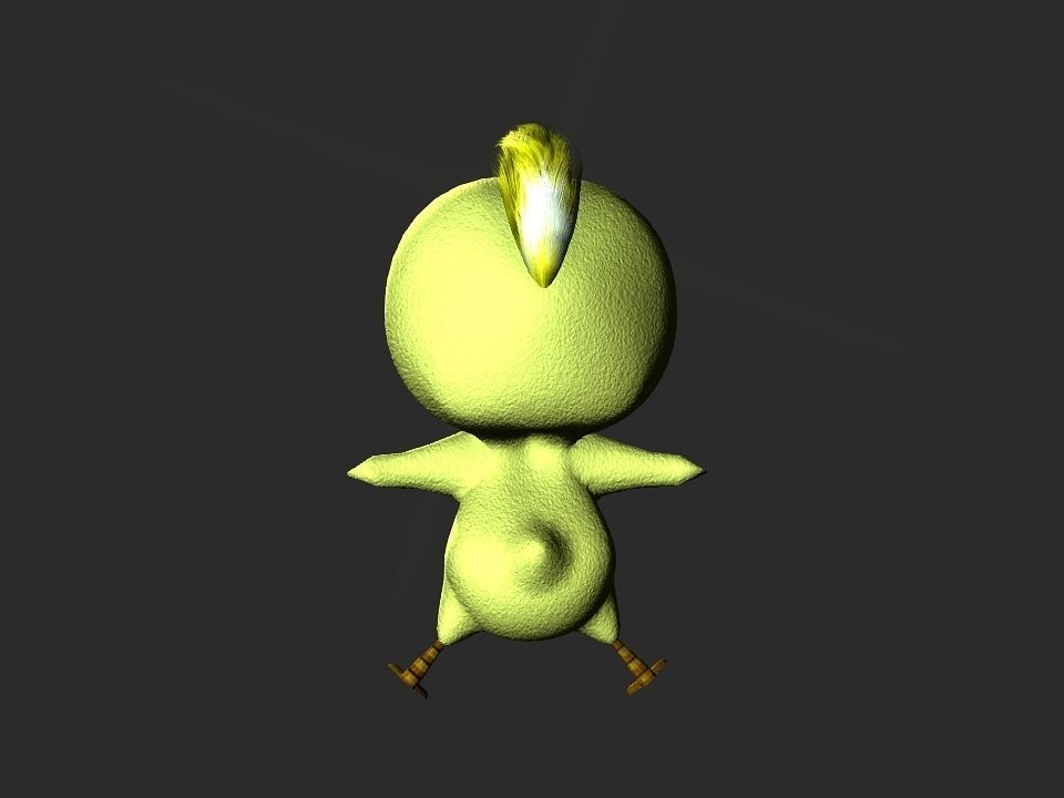Chickeen puppet Low-poly 3D model_22