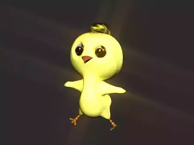 Chickeen puppet Low-poly 3D model