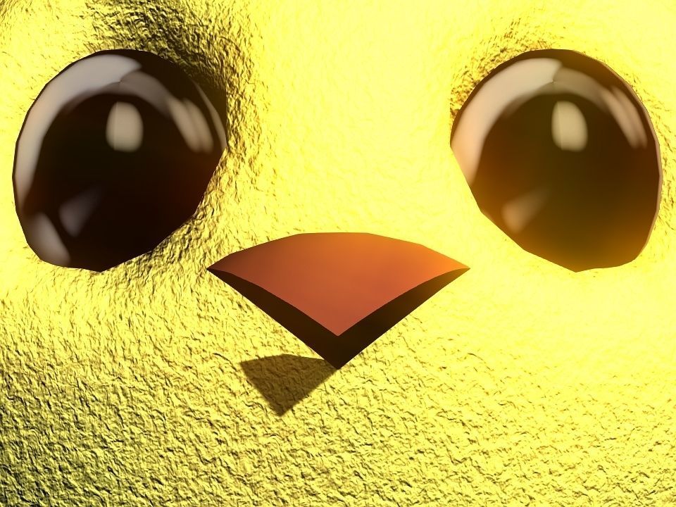 Chickeen puppet Low-poly 3D model_32