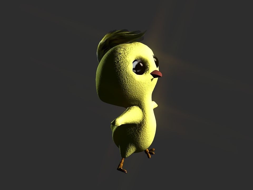 Chickeen puppet Low-poly 3D model_7