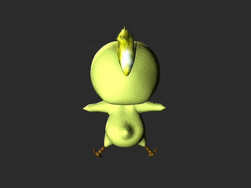 Chickeen puppet Low-poly 3D model_50