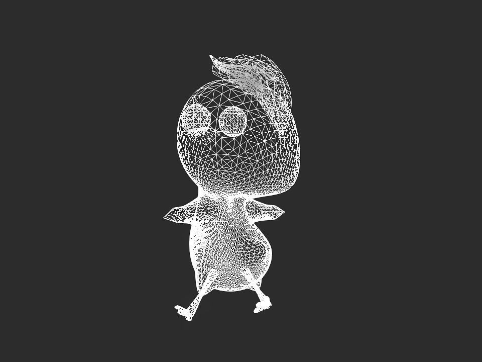 Chickeen puppet Low-poly 3D model_44