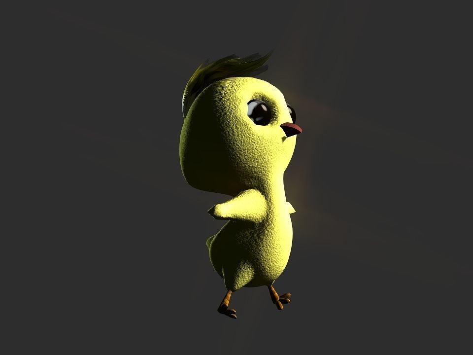 Chickeen puppet Low-poly 3D model_29