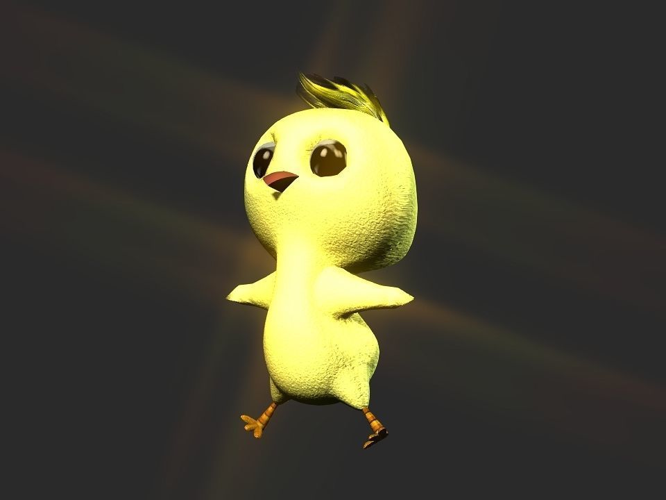 Chickeen puppet Low-poly 3D model_15
