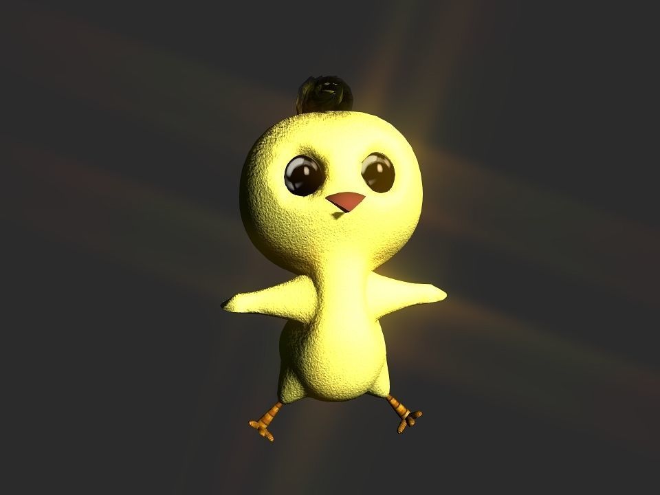 Chickeen puppet Low-poly 3D model_10