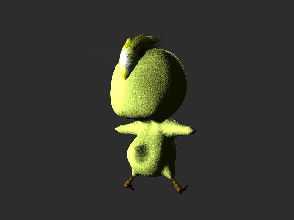 Chickeen puppet Low-poly 3D model_25