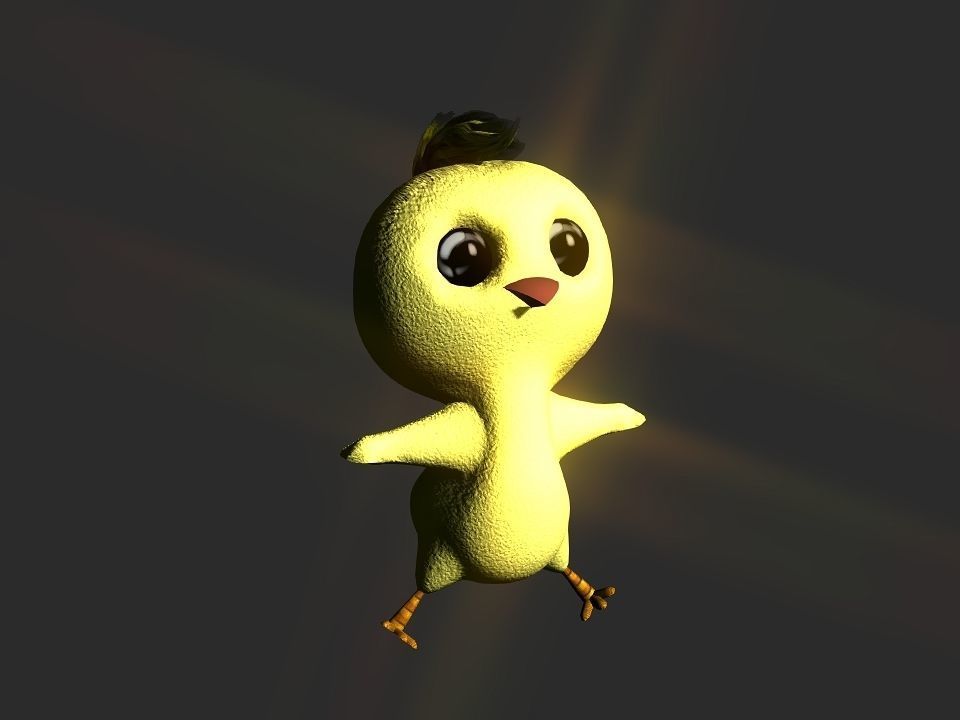Chickeen puppet Low-poly 3D model_9