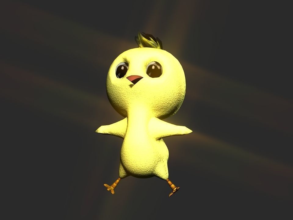 Chickeen puppet Low-poly 3D model_14