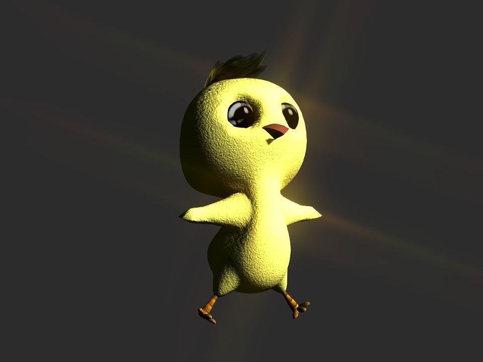 Chickeen puppet Low-poly 3D model_30