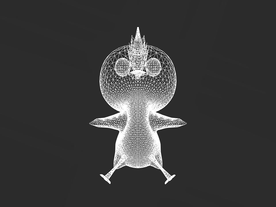 Chickeen puppet Low-poly 3D model_38