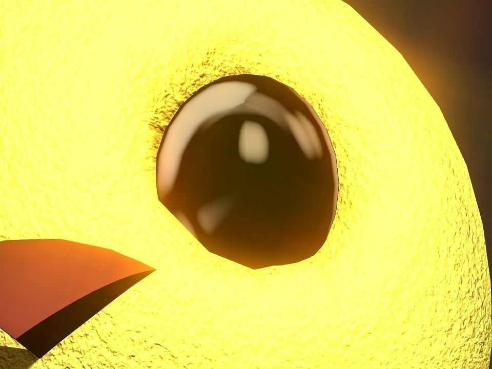 Chickeen puppet Low-poly 3D model_33