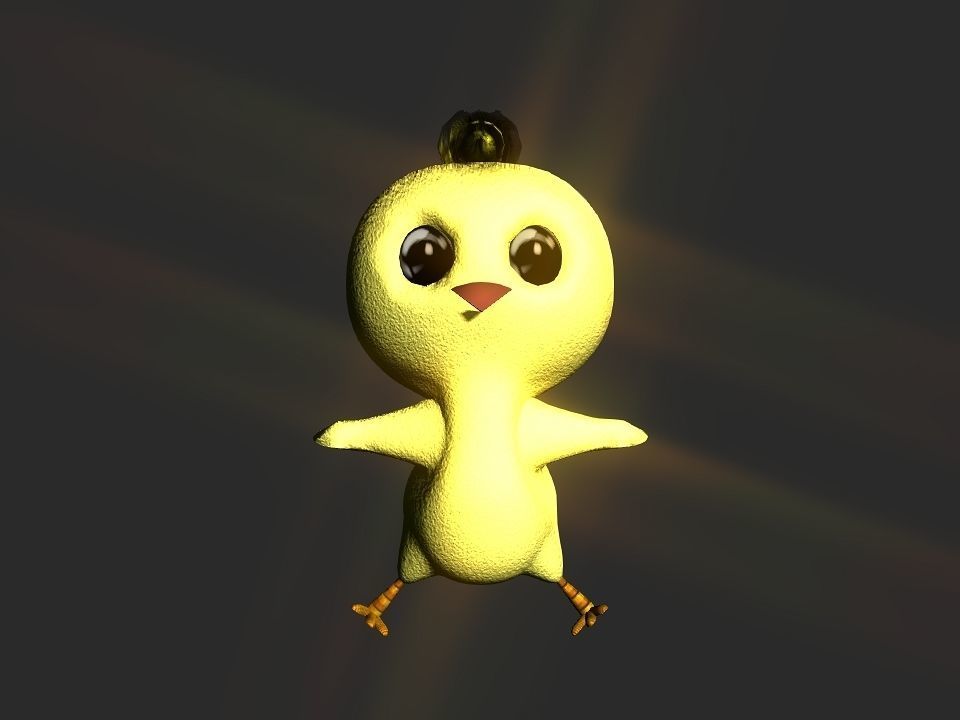 Chickeen puppet Low-poly 3D model_11