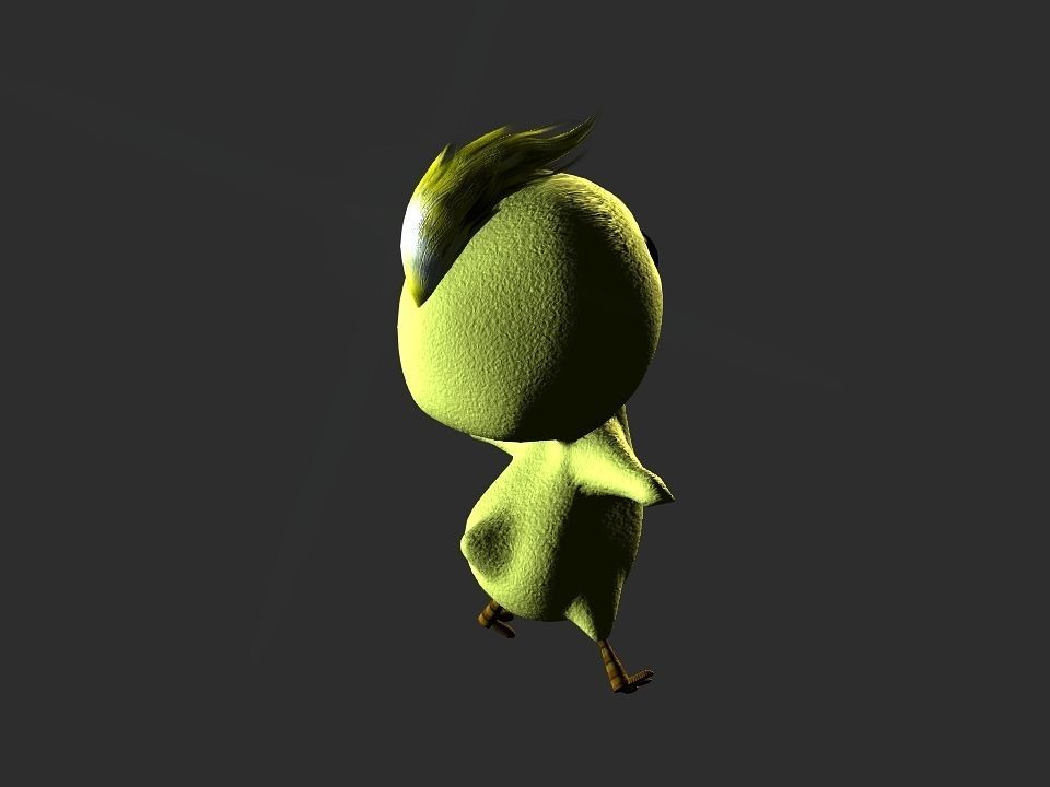 Chickeen puppet Low-poly 3D model_4