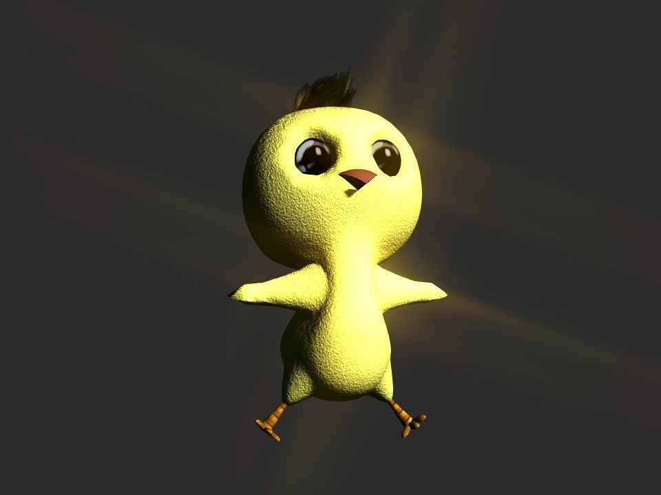 Chickeen puppet Low-poly 3D model_31