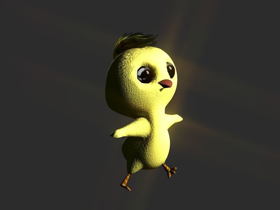 Chickeen puppet Low-poly 3D model_8