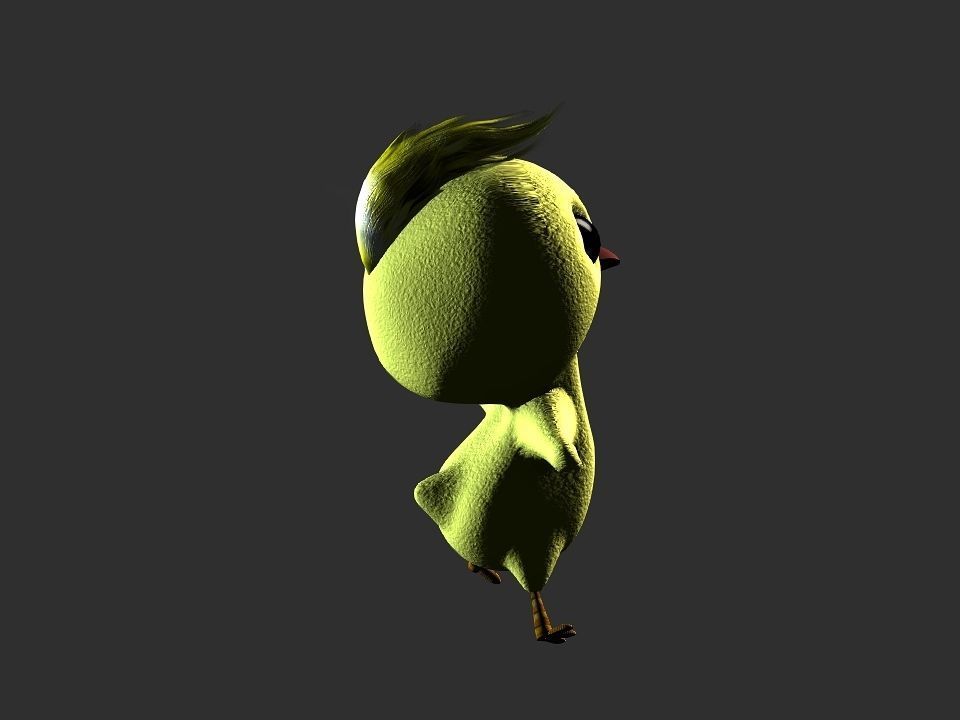 Chickeen puppet Low-poly 3D model_5