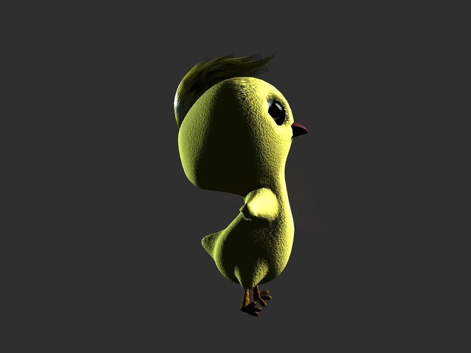 Chickeen puppet Low-poly 3D model_28