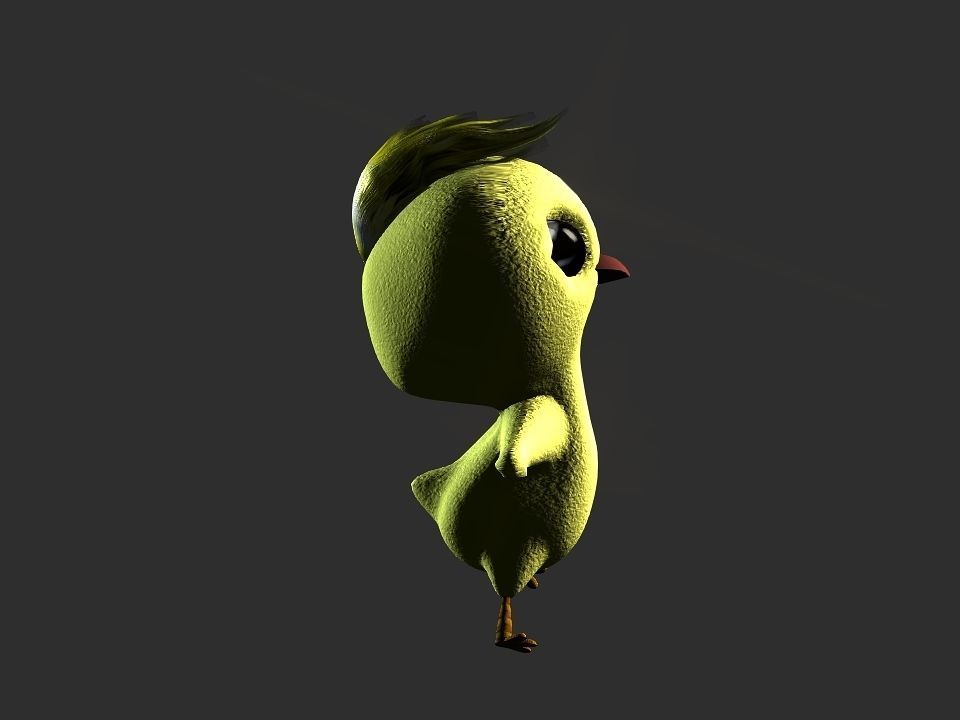 Chickeen puppet Low-poly 3D model_6