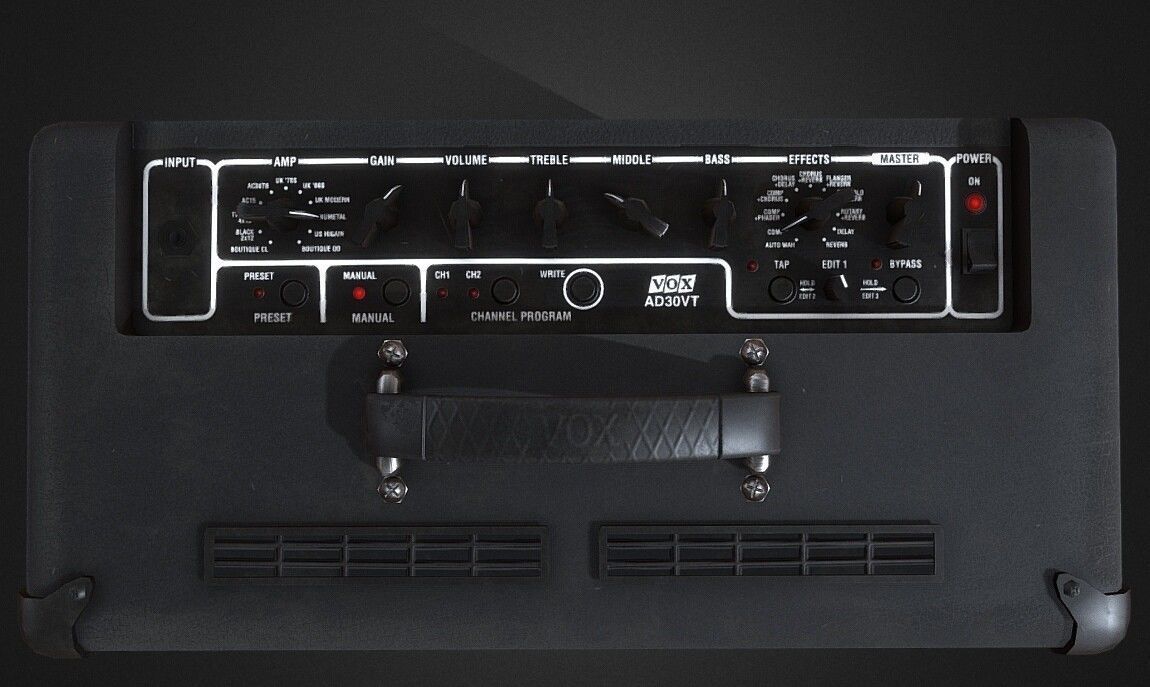 Vox guitar amp Low-poly 3D model_2