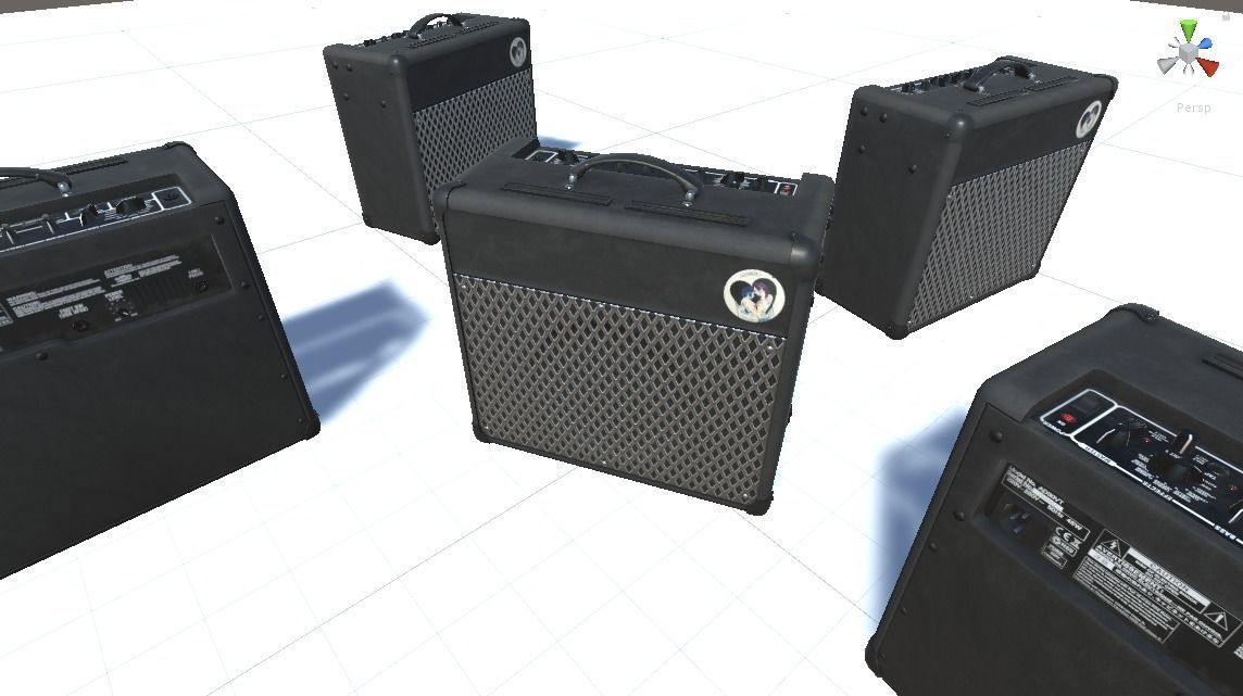 Vox guitar amp Low-poly 3D model_7