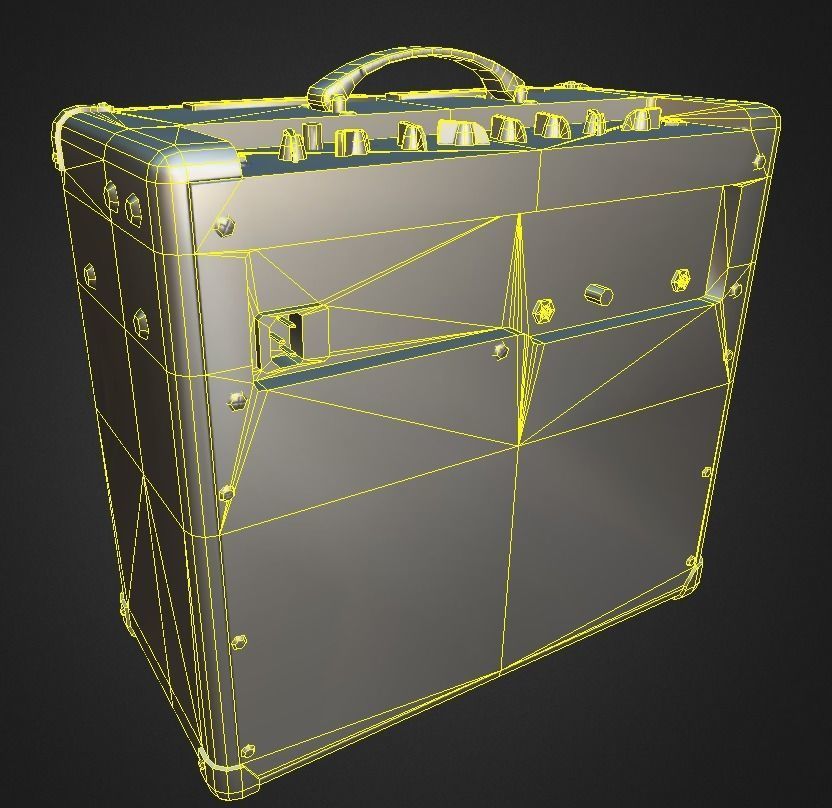 Vox guitar amp Low-poly 3D model_6