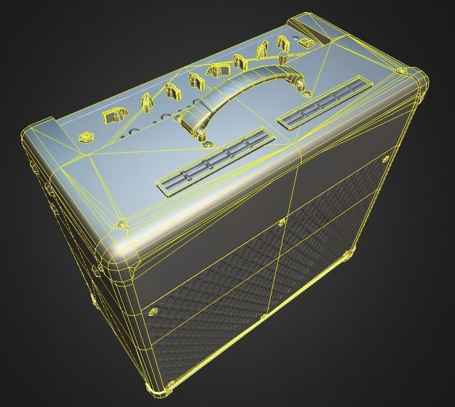 Vox guitar amp Low-poly 3D model_5