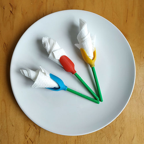 Tulip napkin holder Free 3D print model