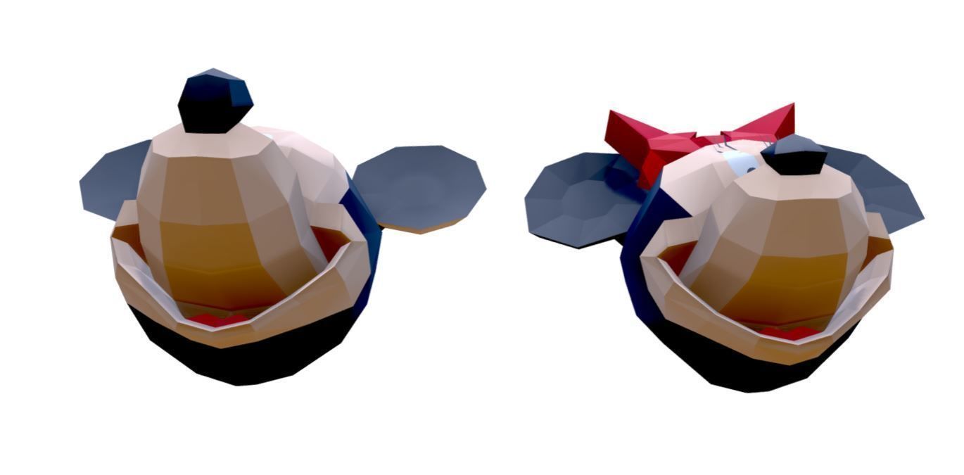 Mickey mouse and Minnie mouse 3D model_1