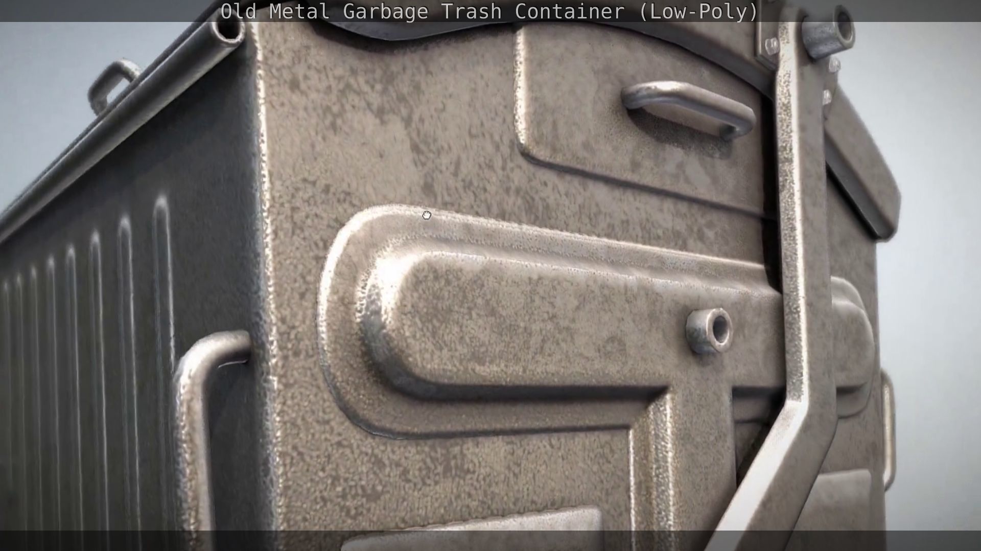 Old Metal Garbage Trash Container Low-Poly Low-poly 3D model_79