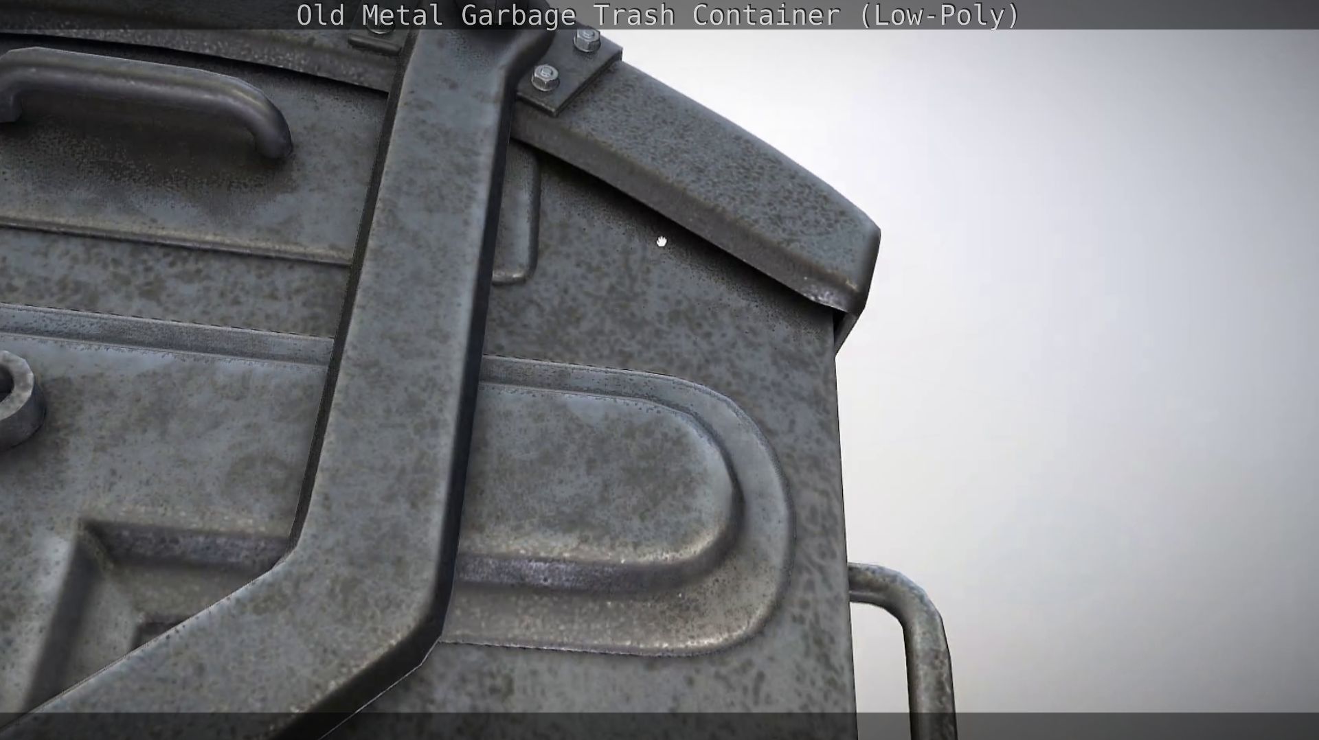 Old Metal Garbage Trash Container Low-Poly Low-poly 3D model_77