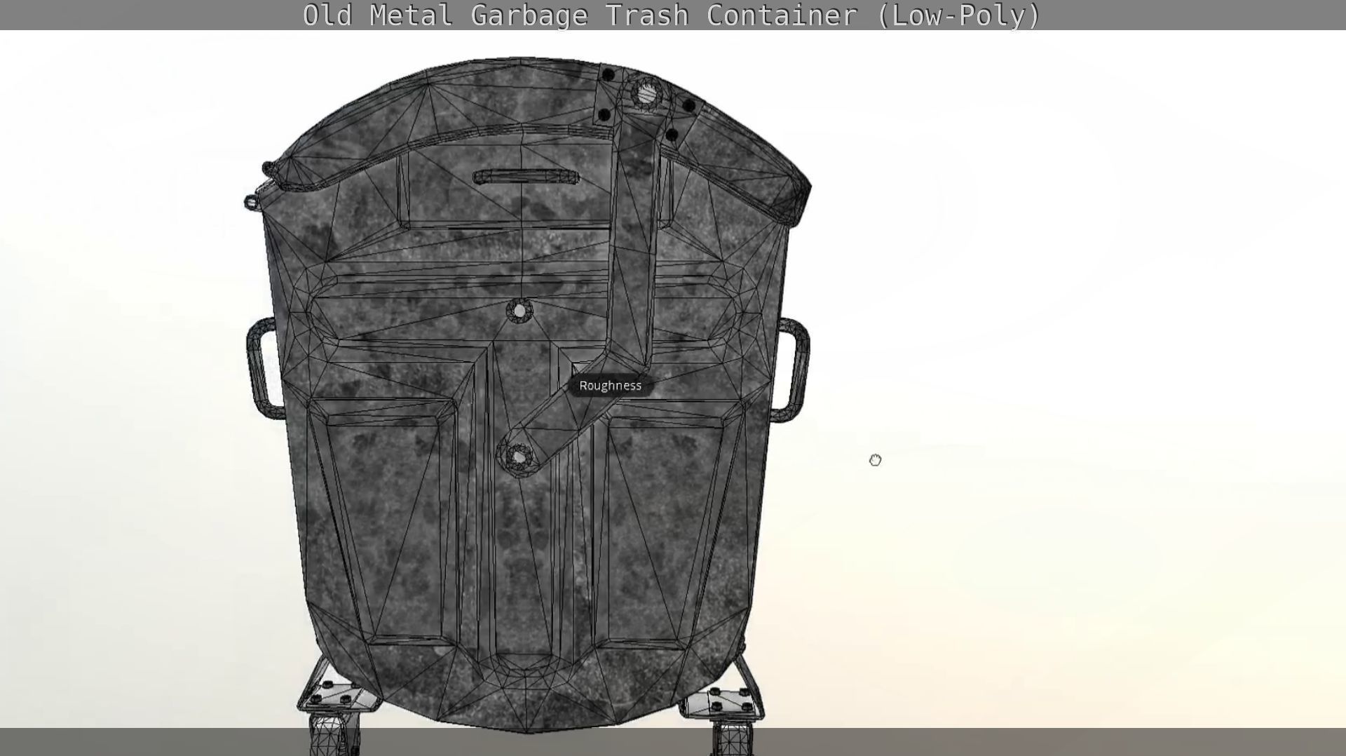 Old Metal Garbage Trash Container Low-Poly Low-poly 3D model_32