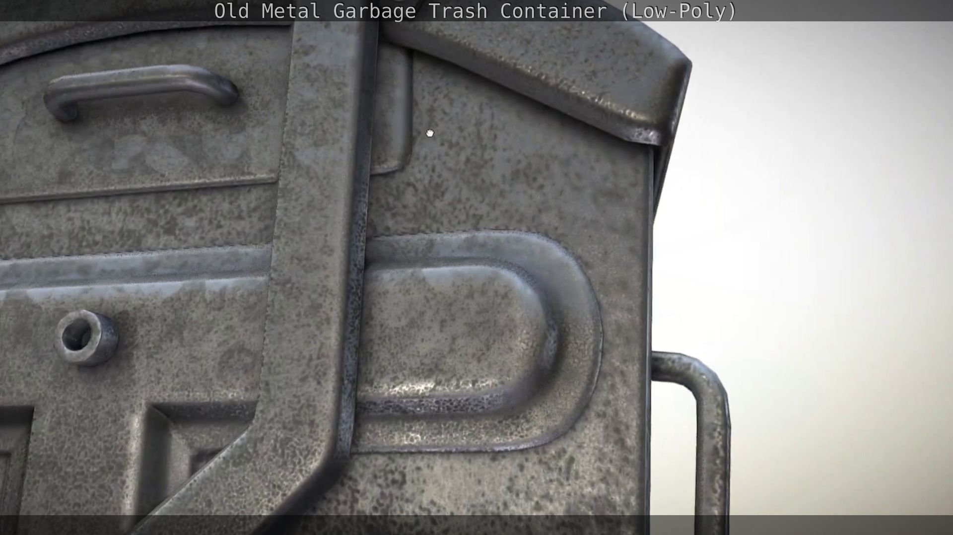 Old Metal Garbage Trash Container Low-Poly Low-poly 3D model_76