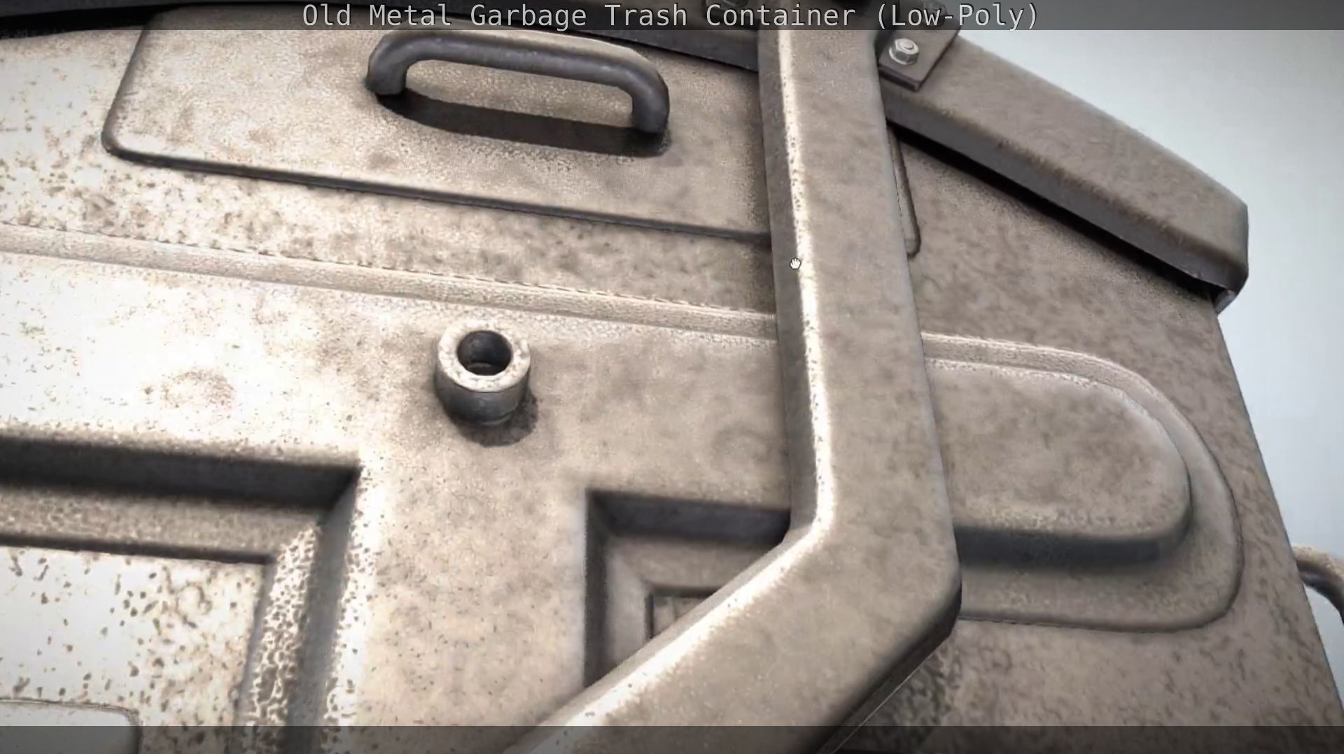 Old Metal Garbage Trash Container Low-Poly Low-poly 3D model_78