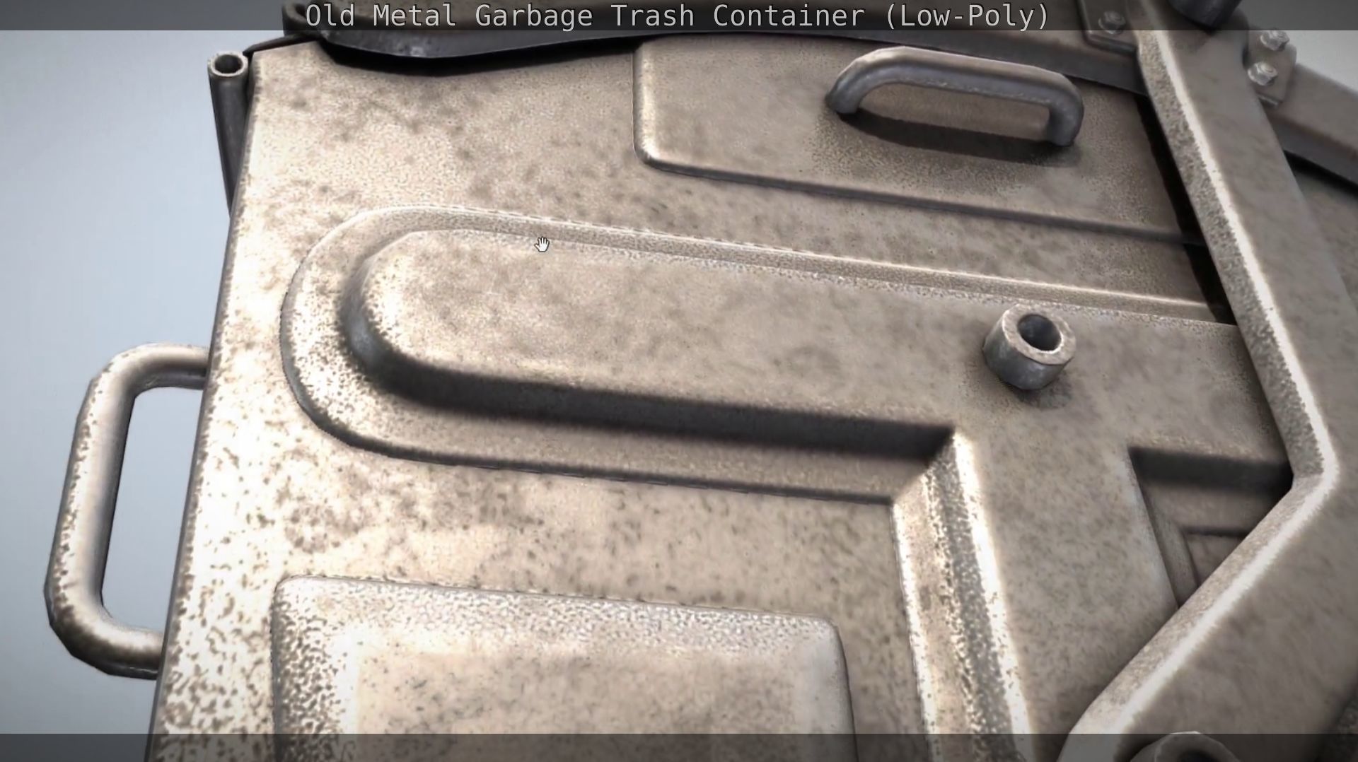 Old Metal Garbage Trash Container Low-Poly Low-poly 3D model_80