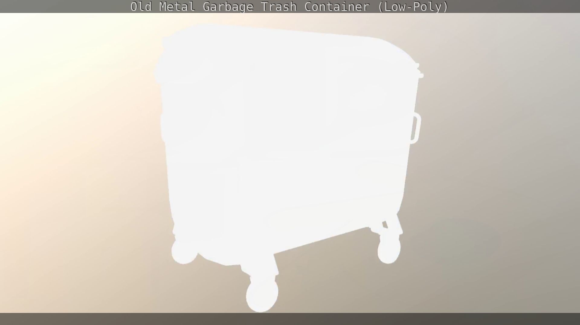 Old Metal Garbage Trash Container Low-Poly Low-poly 3D model_53