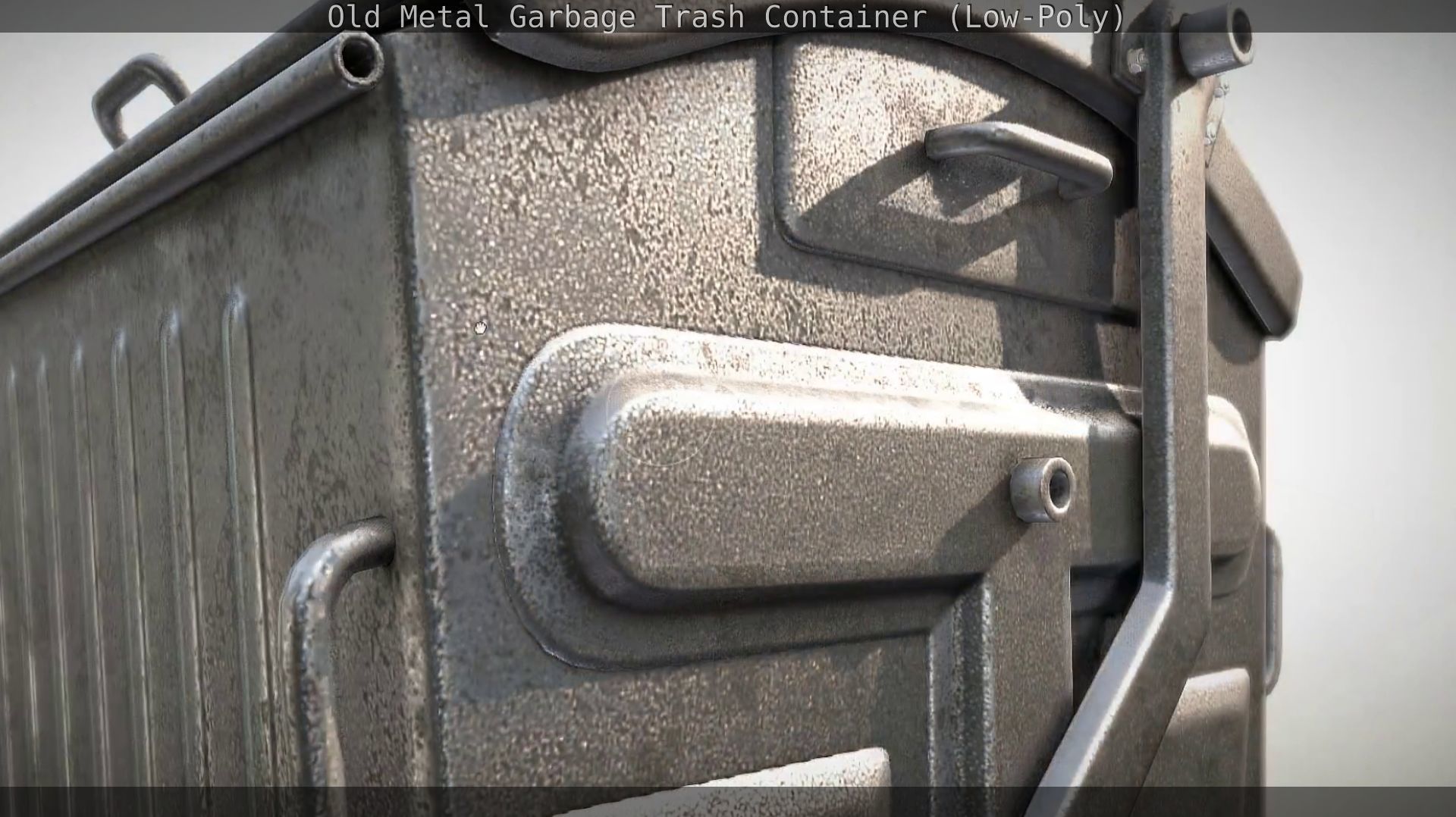 Old Metal Garbage Trash Container Low-Poly Low-poly 3D model_81