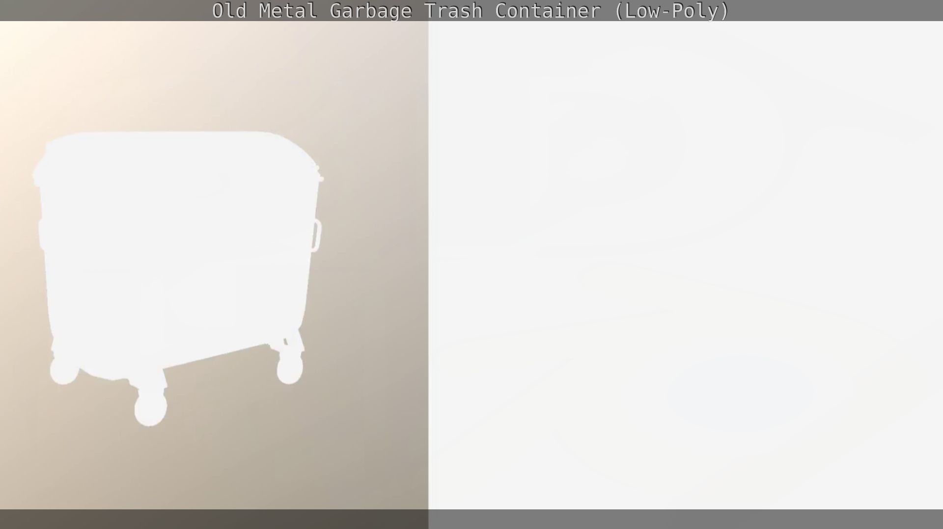 Old Metal Garbage Trash Container Low-Poly Low-poly 3D model_56