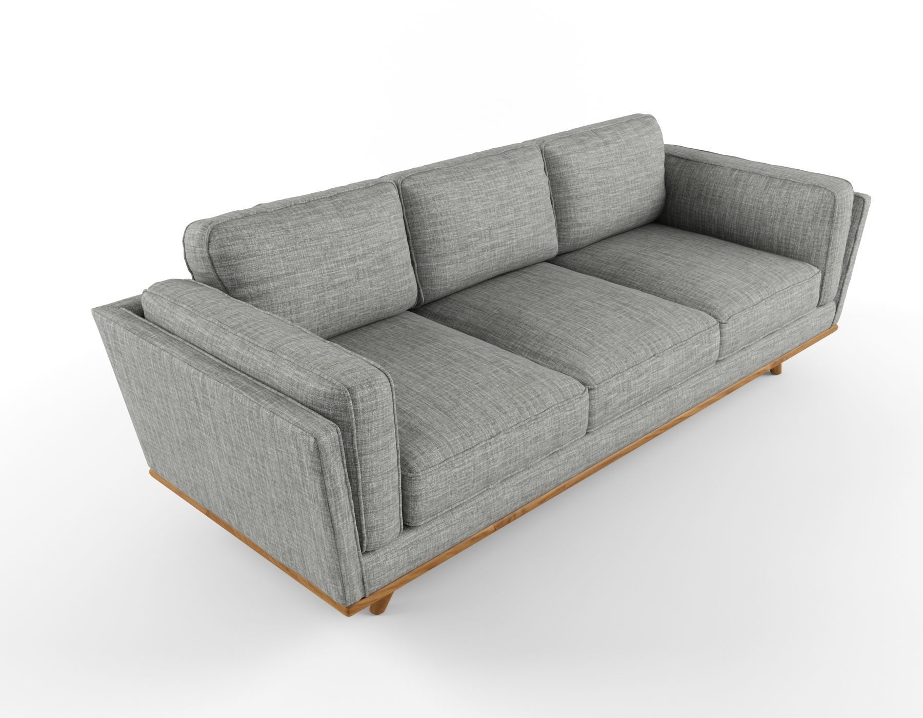 Timber sofa 3D model_4