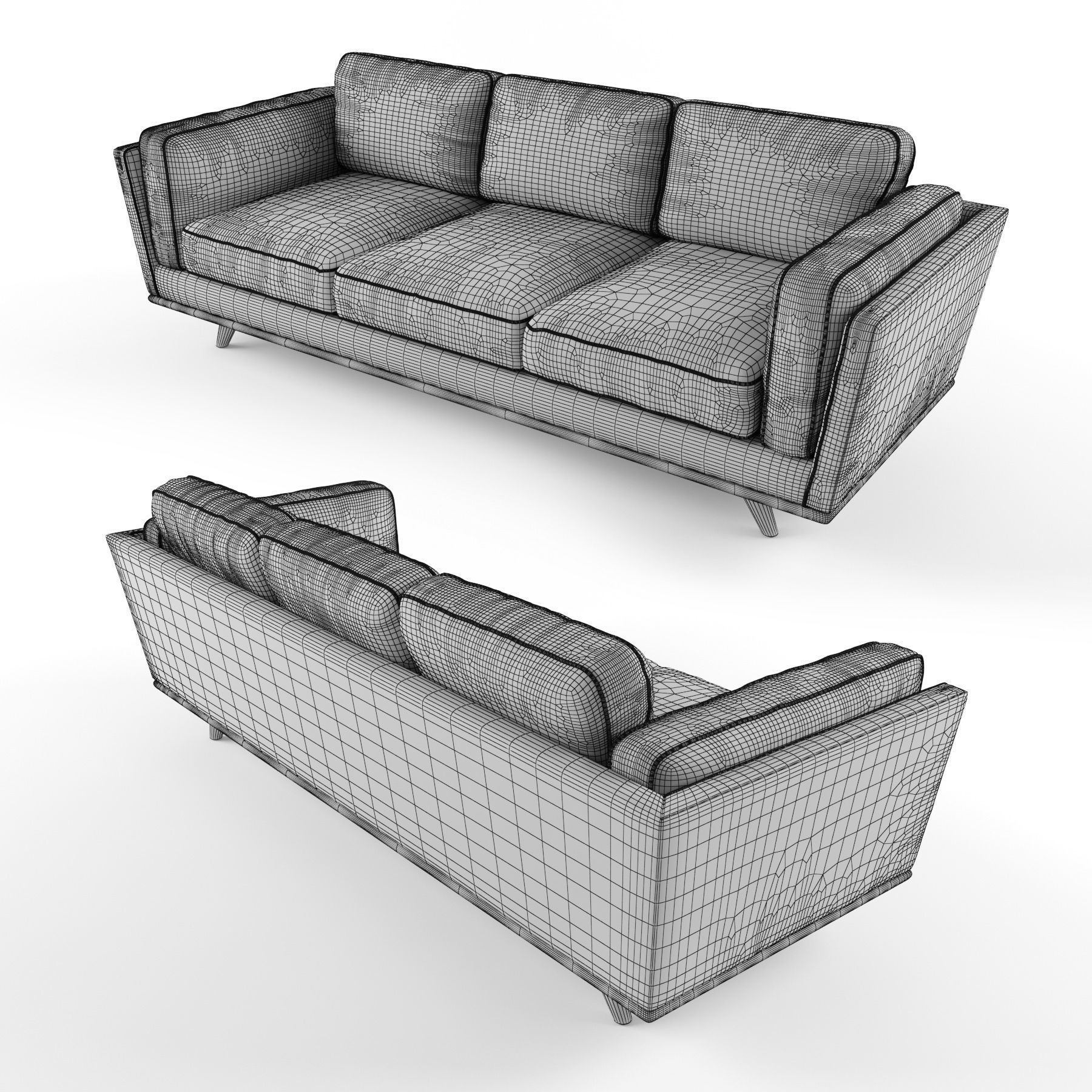 Timber sofa 3D model_3