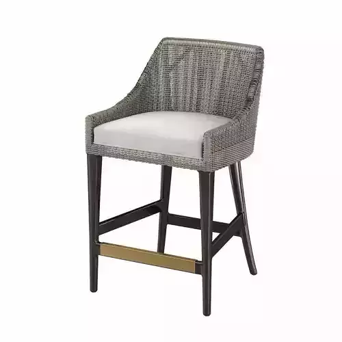 Palecek vincent counter barstool 3d model