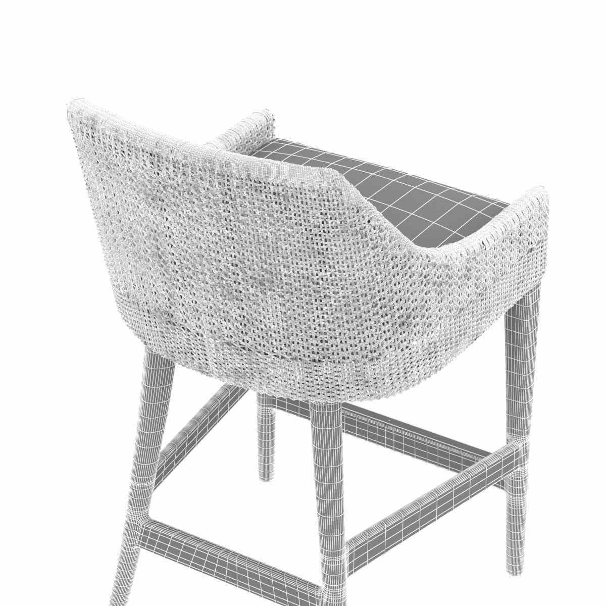 Palecek vincent counter barstool 3d model 3D model_12