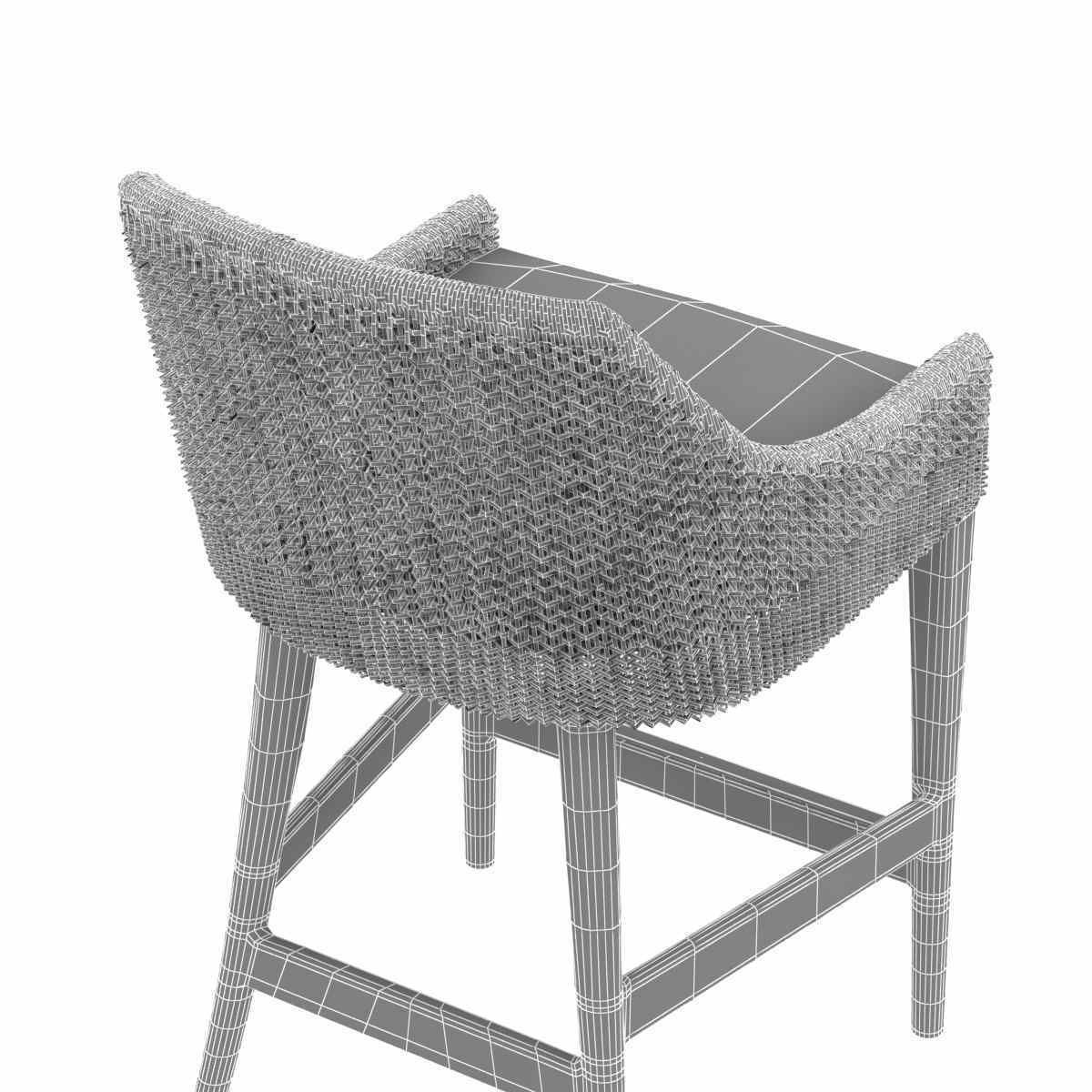 Palecek vincent counter barstool 3d model 3D model_11