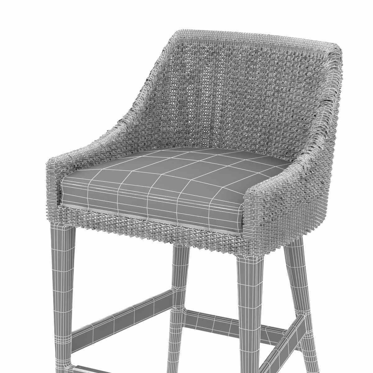 Palecek vincent counter barstool 3d model 3D model_3