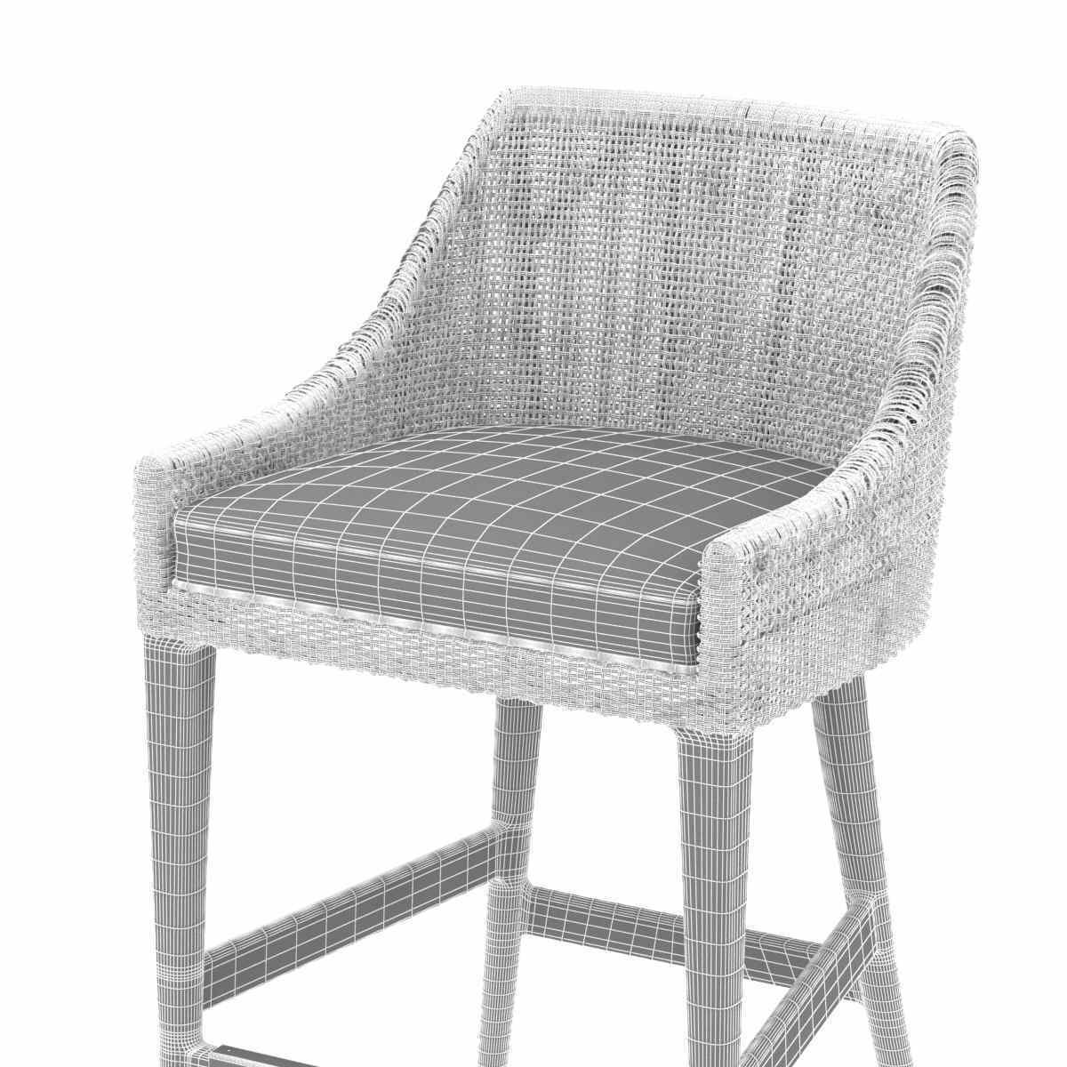 Palecek vincent counter barstool 3d model 3D model_4