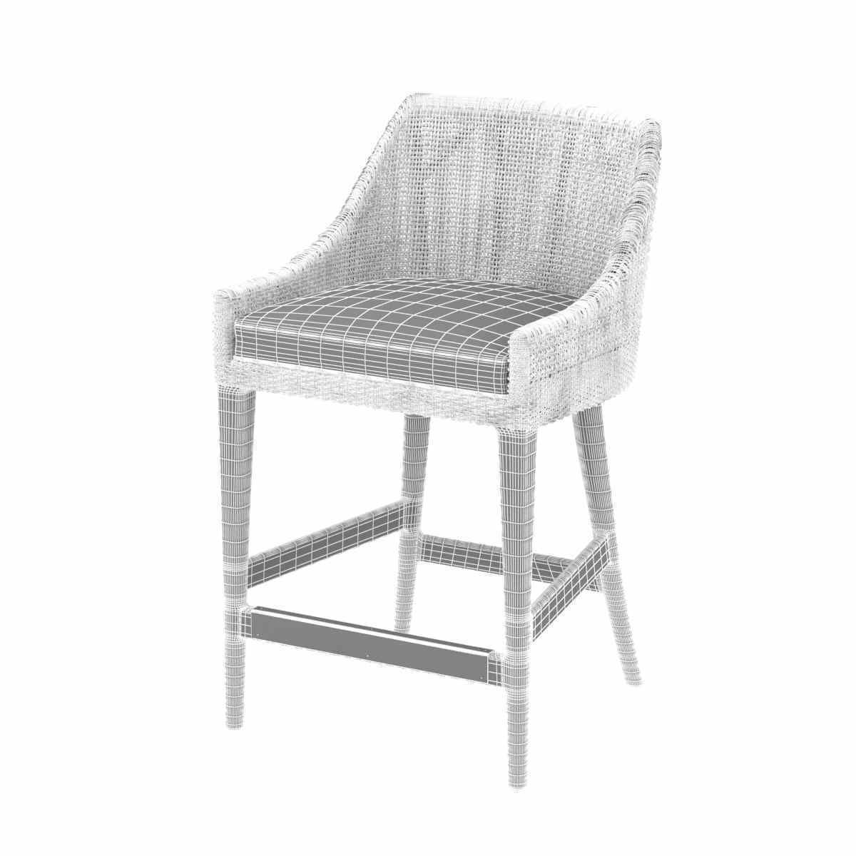 Palecek vincent counter barstool 3d model 3D model_1